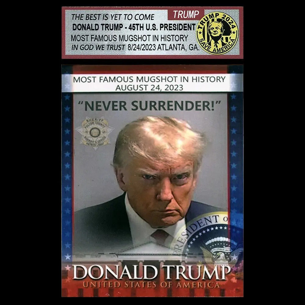 Trump Mugshot Collector Card