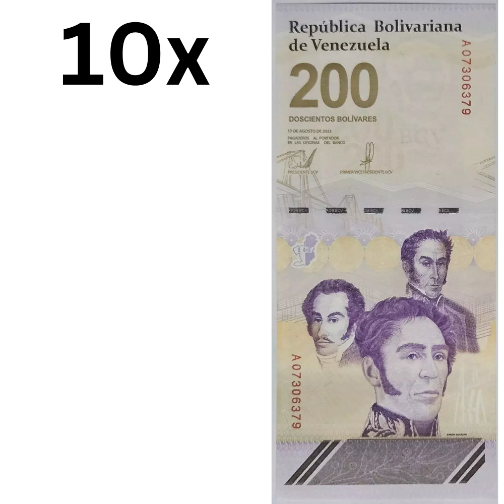 NEW BANKNOTE 200 BOLIVARES (200'000.000 BS) 2023 /2024 VENEZUELA UNC First RUN
