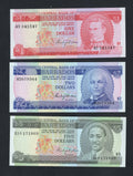 Barbados Dollar banknotes.5.2 .1 dollars set AUNC/f10