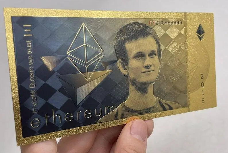 1 pc Ethereum Classic ETH Gold Banknotes 