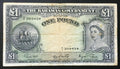 Bahamas, 1 Pound, Undated 1953 in very fine condition - worldbanknote