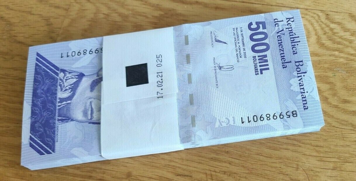 100xVENEZUELA 500,000 Bolivares note UNC - worldbanknote