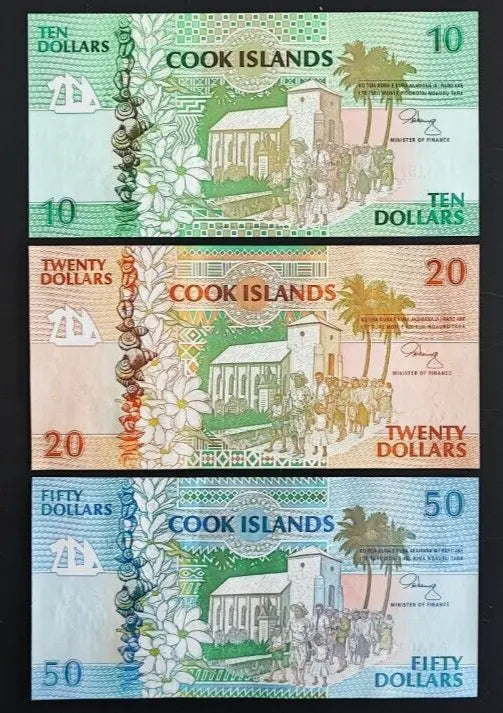 COOK ISLANDS 3 DOLLARS (P NEW) N. D. (2021)  UNC