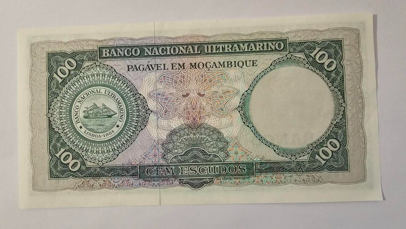 Mozambique 100 Escudos 1961 Banknote AUNC/REF D2 - worldbanknote