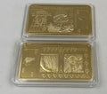 One Hundred Trillion Zimbabwe Gold Plated Bar Bullion Bar Ingot 50*28*3 mm - worldbanknote