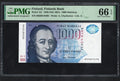 front of FINLAND BANK  1000 MARKKAA 1986  PICK121 PMG EPQ66