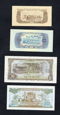 set of 4 notes:Vietnam 10. 20 xu ,10, 100 Dong 1966/1991 Used/ref d5 - worldbanknote