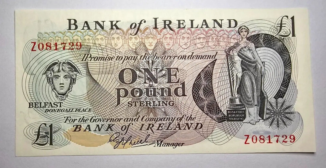 bank of Ireland one pound  replacement UNC/ref d2/B2