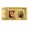 Zimbabwe One Vigintillion Dollars Banknote 24 Carat Gold Leaf