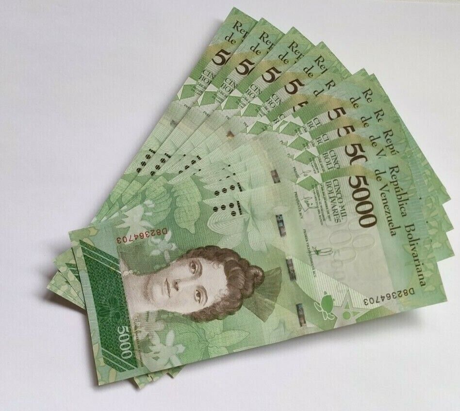 Venezuela 5000 (5,000) Bolivares X 10, 2016-2017 P-97 Unc - worldbanknote