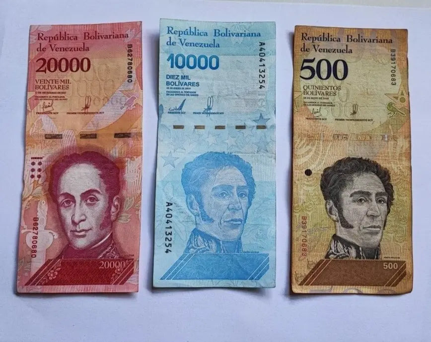 6 Venezuela banknotes in Used Condition