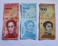 6 Venezuela banknotes in Used Condition