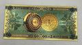 One Hundred  Dollar Bitcoin 24k Gold Plated Gold Banknote 
