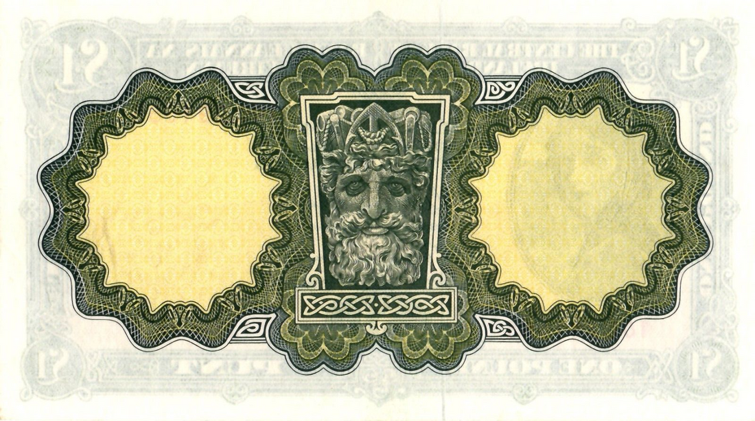 Ireland Lady Lavery 1 pound Note 1975 UNC /B49 - worldbanknote