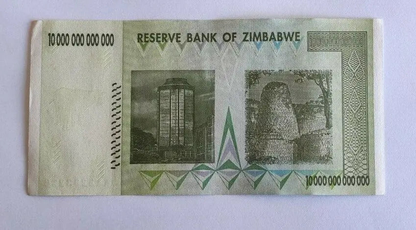 Zimbabwe 10 Trillion Dollars 2008 AA prefix   in  very fine condition