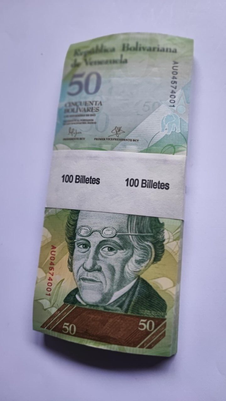 100x VENEZUELA 50 Bolivares 2007-2016 UNC - worldbanknote