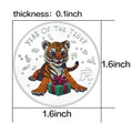 2022 Lunar Year Of The Tiger Silver plated Coin - worldbanknote