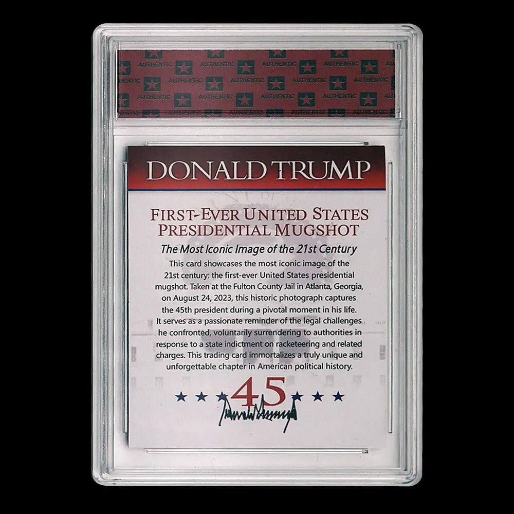 Trump Mugshot Collector Card