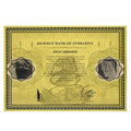 100 Trillion Dollar Gold Foil Banknote Zimbabwe Large Certificate Collectibles