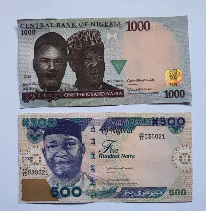 NIGERIA NEW 100 200 500 1000Naira UNCIRCULATED BANKNOTES 2014/2022 - worldbanknote