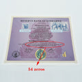 Zimbabwe Nonillon Containers Scroll Banknote 54 Zero Paper Money With UV - worldbanknote