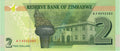 ZIMBABWE - 2019 2 Dollars UNC Banknote - worldbanknote