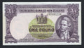New Zealand One Pound( 1960-1967) VF Staple Holes on the  left /F10