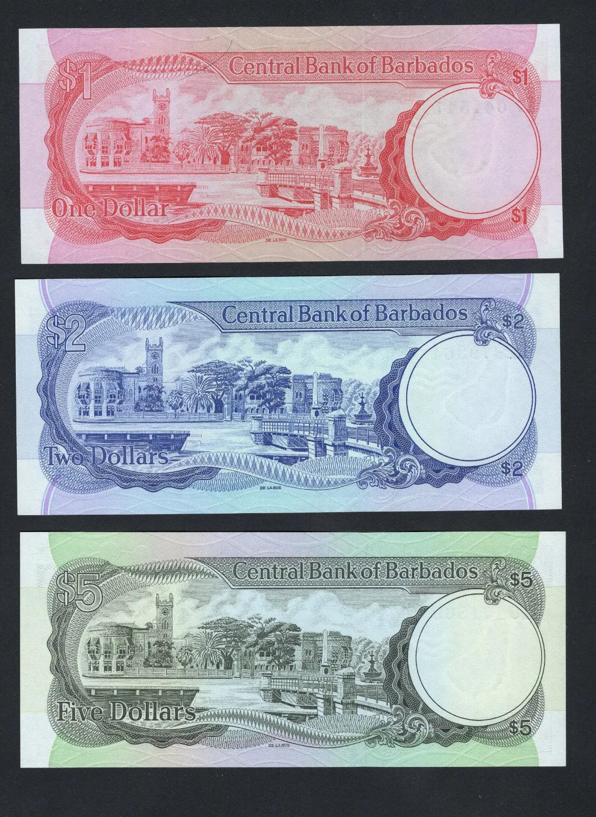 Barbados Dollar banknotes.5.2 .1 dollars set AUNC/f10