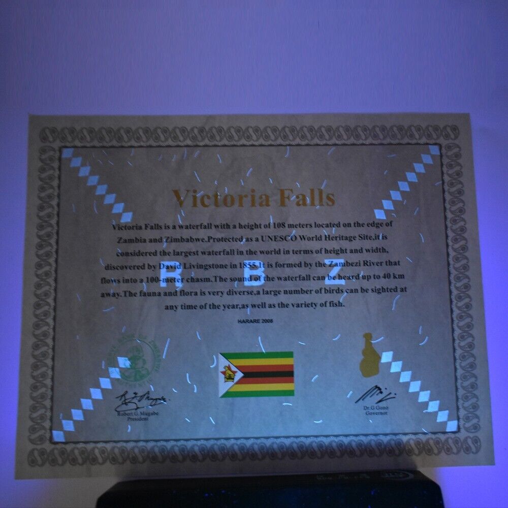 New Large Zimbabwe Coupon One Thousand with UV Mark for Collection - worldbanknote