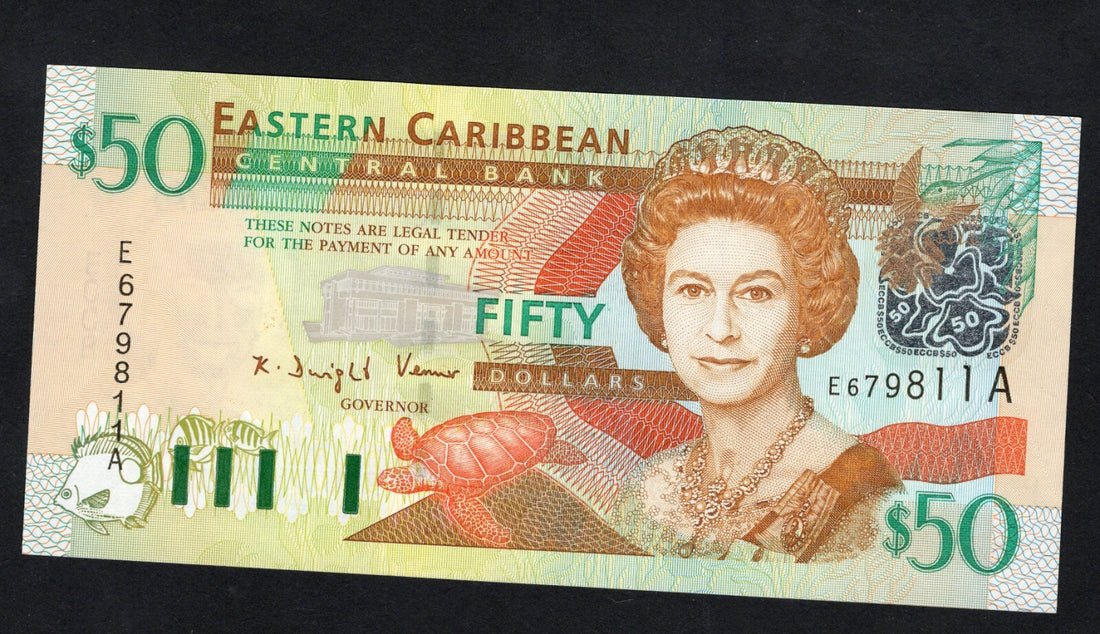 EAST CARIBBEAN STATES 50 DOLLARS ANTIGUA  2003 UNC/V11
