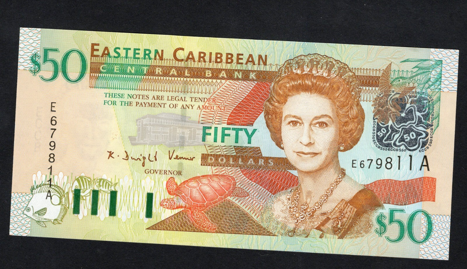 EAST CARIBBEAN STATES 50 DOLLARS ANTIGUA  2003 UNC/V11
