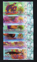 Antarctica Set 6 1 5 10 20 50 100 Dollars 2020 polymer Fantasy/w2