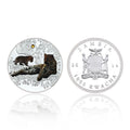 Art Ornaments Endangered Animal Species Amur Leopard Silver Plated Coins - worldbanknote