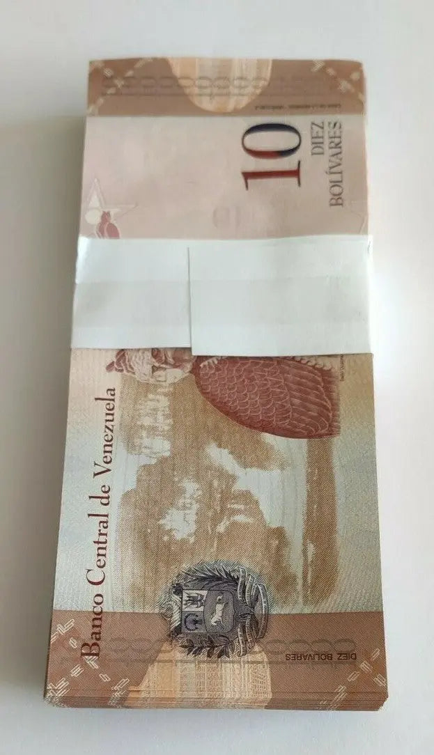 VENEZUELA BOLIVARES 100 X 10 2014 AU/ UNC LOT 100 PCS Total