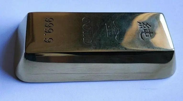 100% BRASS  Bar paper weight home office decor.  heavy polished