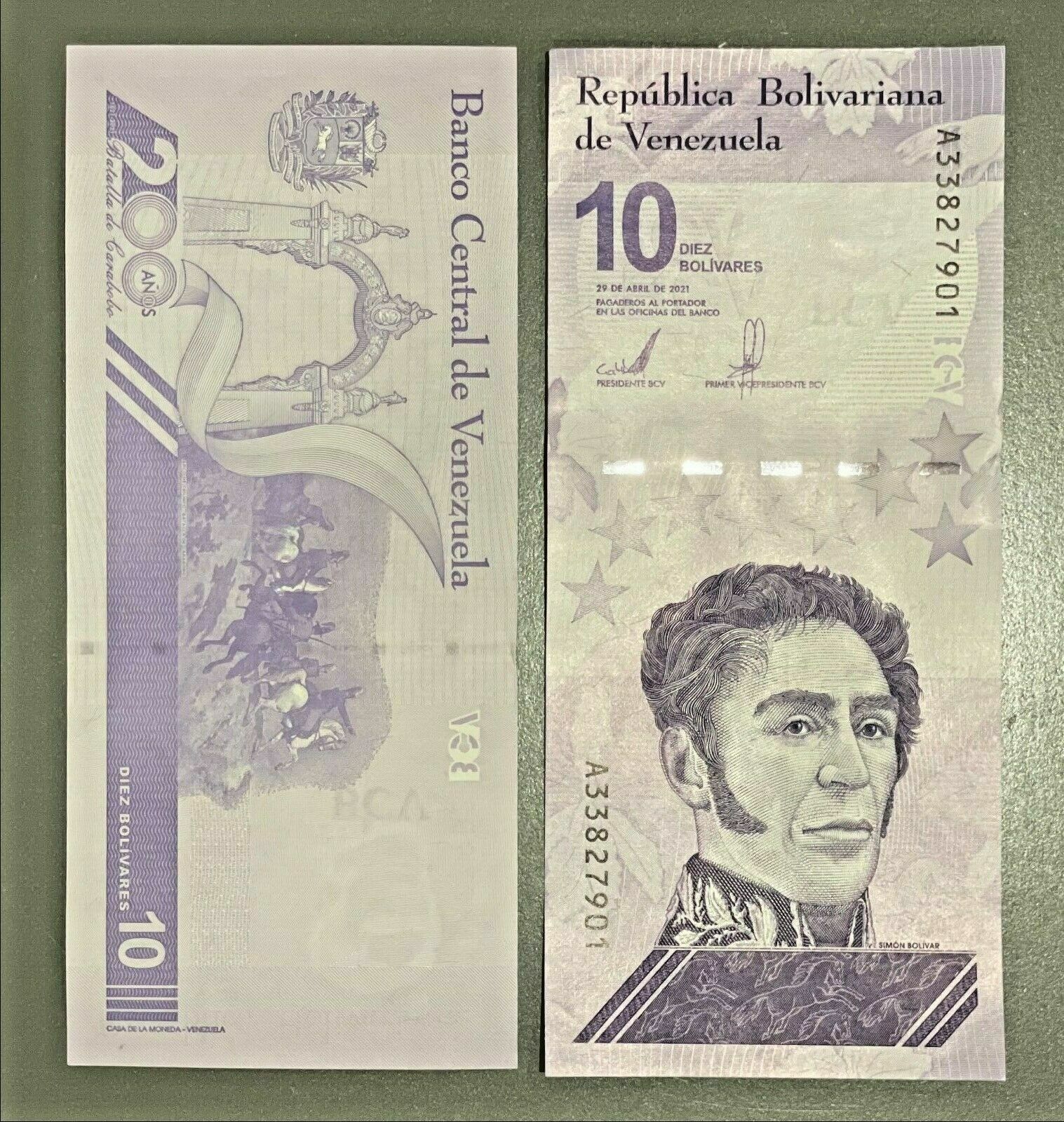 10 Banknotes Venezuela 10 Million Bolivares Digitales Total 100M UNC 2021 - worldbanknote