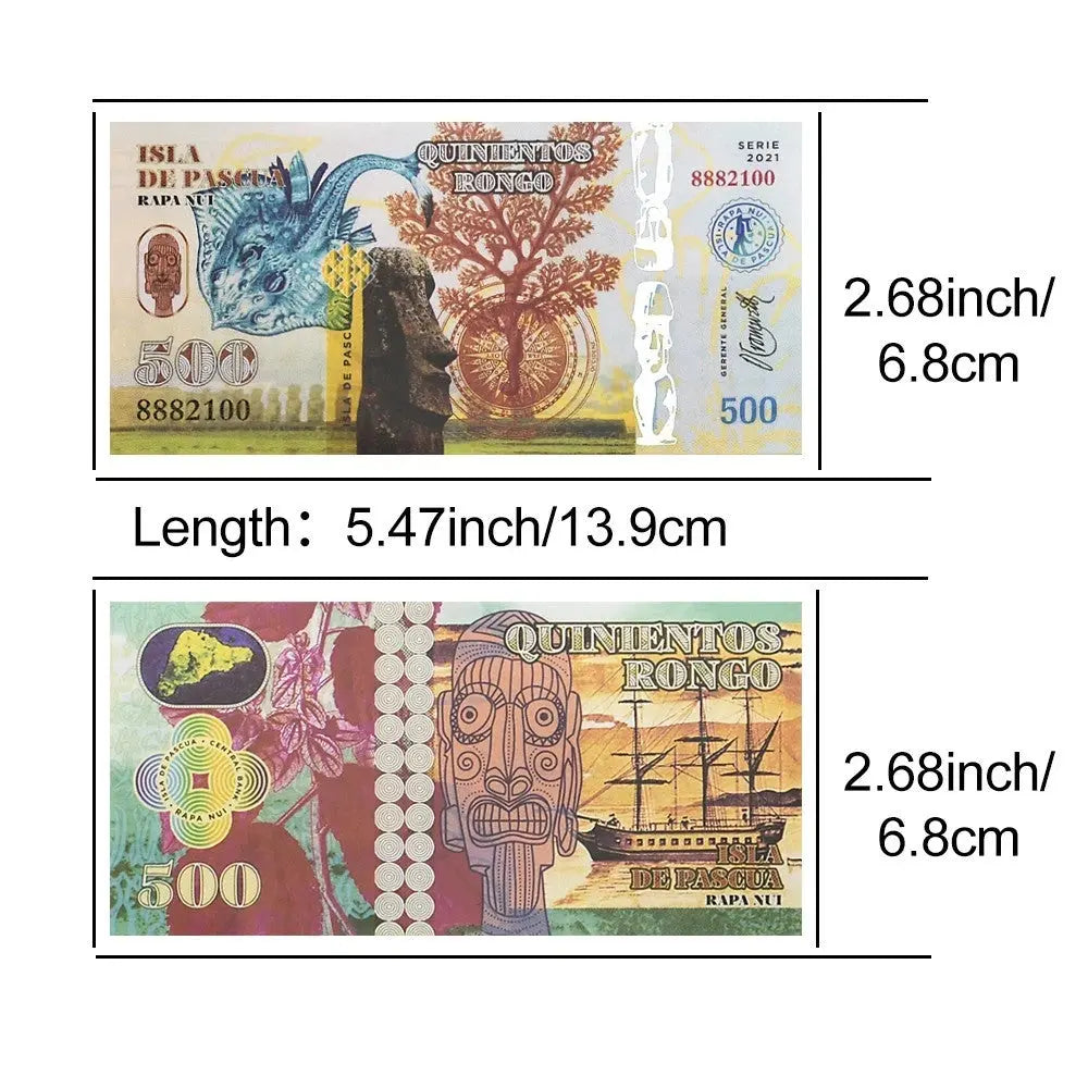 6xIsla De Pascua Rongo Banknotes  500, 1000, 2000, 5000, 10000, 50000 Fantasy/w1