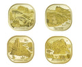SET OF 4: China 5YUAN World Heritage Taishan Wuyishan Huangshan Emei Mount Coin - worldbanknote
