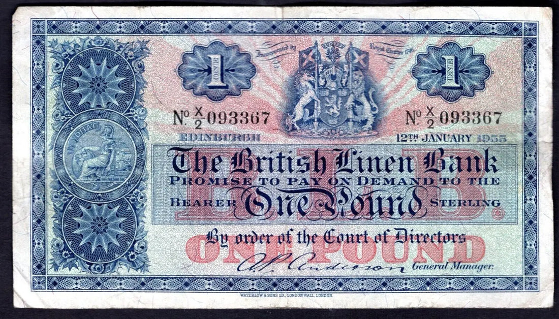 The British Linen Bank 1955 £1 Fine