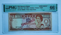 FIJI $5 Dollars 1992PMG 67 EPQ Superb Gem Unc Specimen - worldbanknote