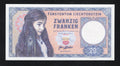 Liechtenstein, 20 Francs, 2020, Private issue Girl with peacock fea/Fantasy Note