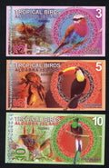 Aldabra Island Tropical Birds 3-5-10-25-50 Dollars Polymer Fantasy Notes 2017/v2