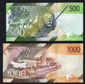 KENYA  set of 5 notes: 50,100,200, 500, 1000  SHILLINGS 2019/2024 UNC
