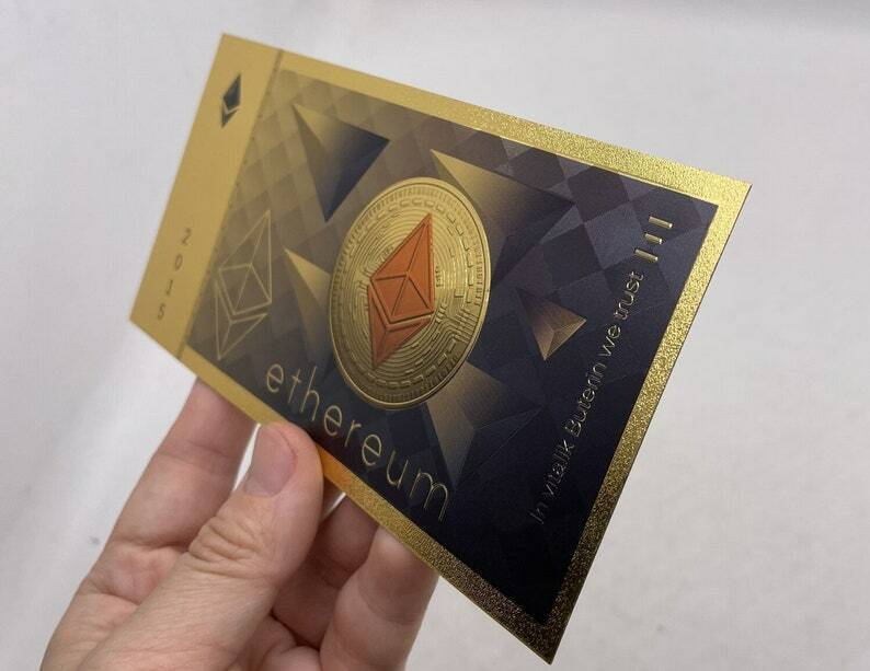 1 pc Ethereum Classic ETH Gold Banknotes - worldbanknote