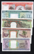 5Pcs Mauritania  Set 100 200 500 1000 1000 Ouguiya 1981-2002 UNC P3/4/5/7/8