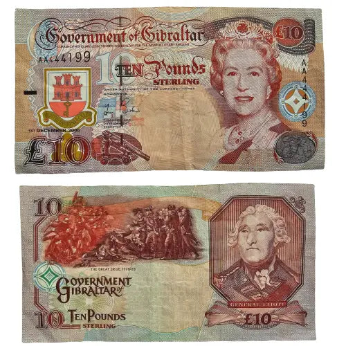 Gibraltar 10 Pounds 2006 P-32 Fine Qn. Elizabeth II