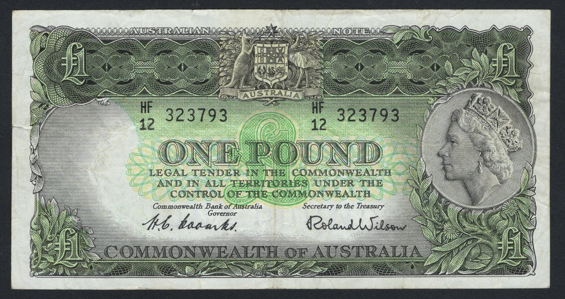 Australia one pound banknote (1961-1965) VF/f10