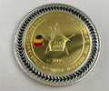 Gold Plated Zimbabwe One Hundred Trillion Dollars Buffalo Bullion Coin - worldbanknote