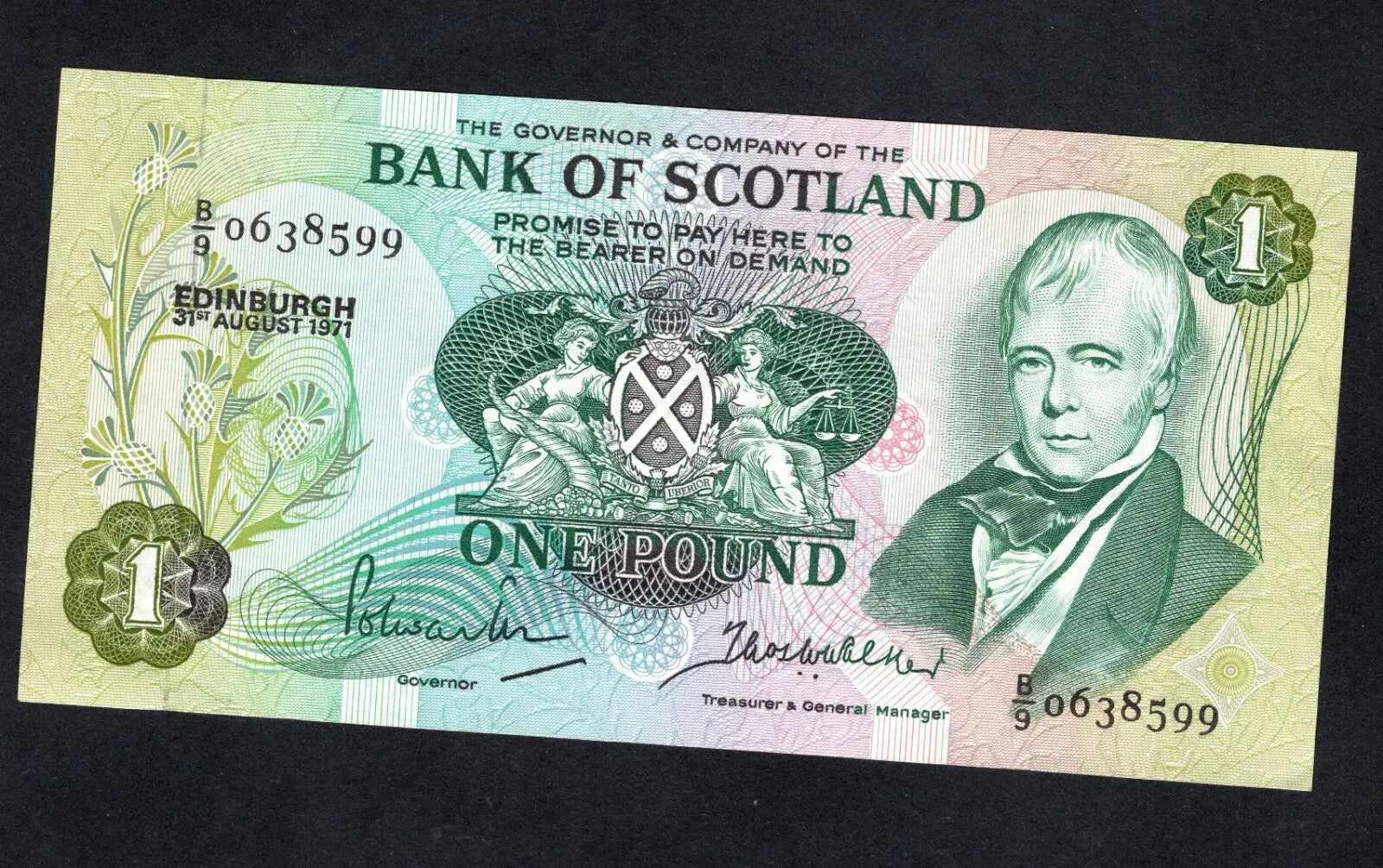 BANK OF SCOTLAND £1  Banknotes 1970/88 choose Year & Prefix See Menu/REF D6