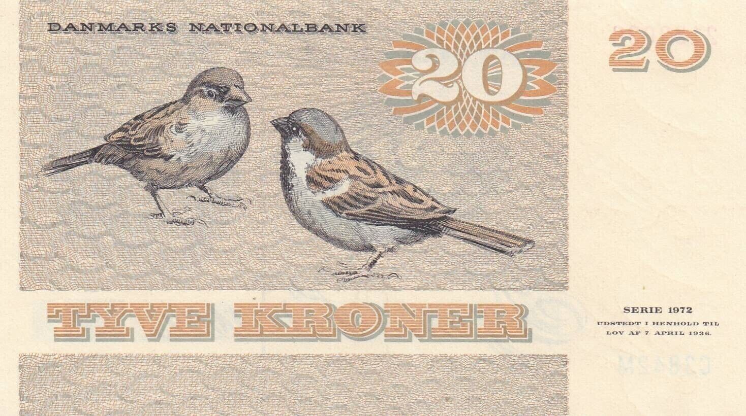 DENMARK 20 Kroner Circulated Banknote 1981/ref d22 - worldbanknote